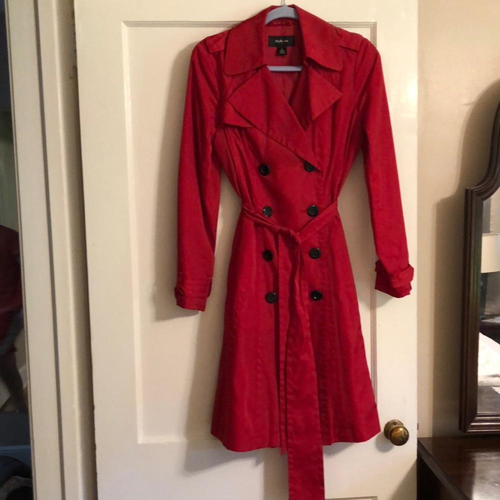 Style & Co. Bright Red Raincoat size S